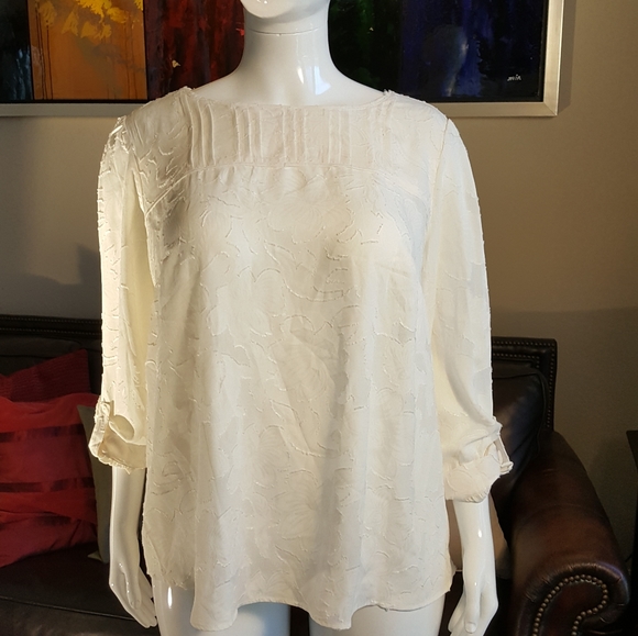 LOFT Tops - LOFT Plus | Beautiful Cream Blouse Size 22